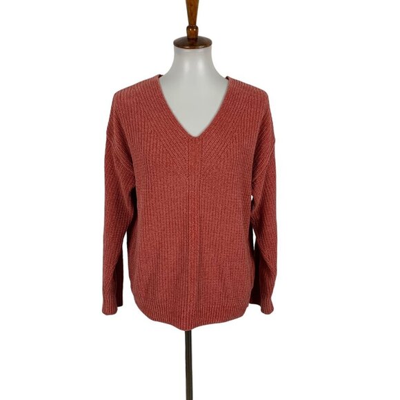 Mavi Pink V Neck Sweater Small Lightweight Soft Feminine Casual - Picture 1 of 6